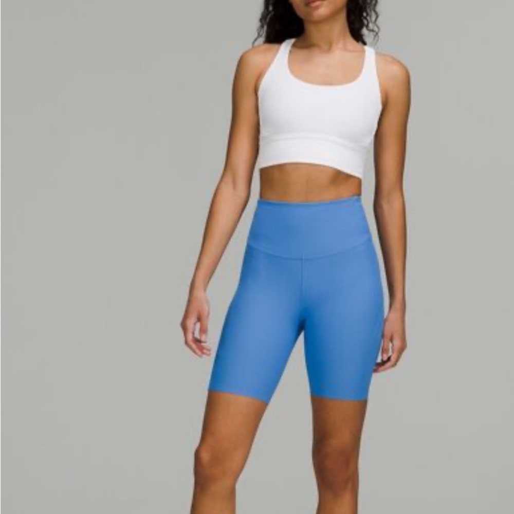 lululemon athletica Blue High-Rise Bike Shorts